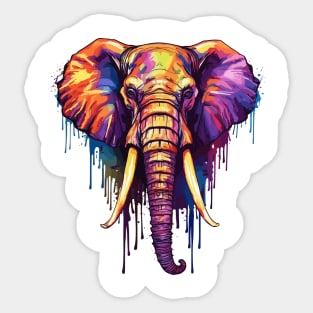 Elephant, Gentle Giant in Vibrant Color Sticker